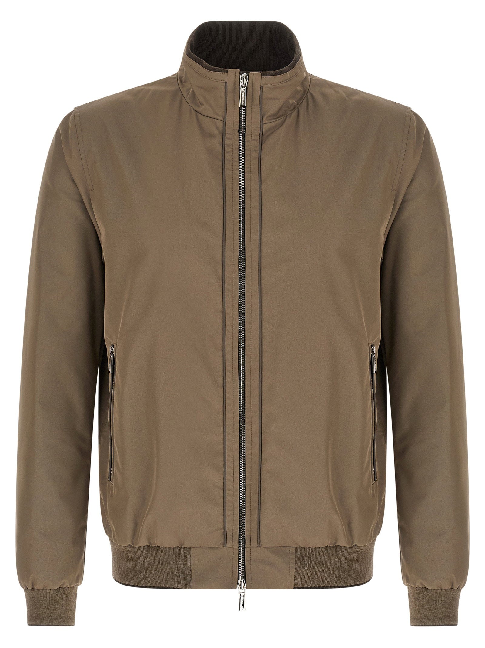 Moorer Water-Repellent Bomber Jacket — Taupe