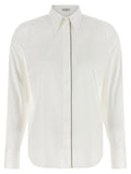 Brunello Cucinelli Shiny Trim Shirt — White