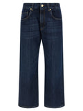 Brunello Cucinelli Stone-Washed Denim Jeans — Navy
