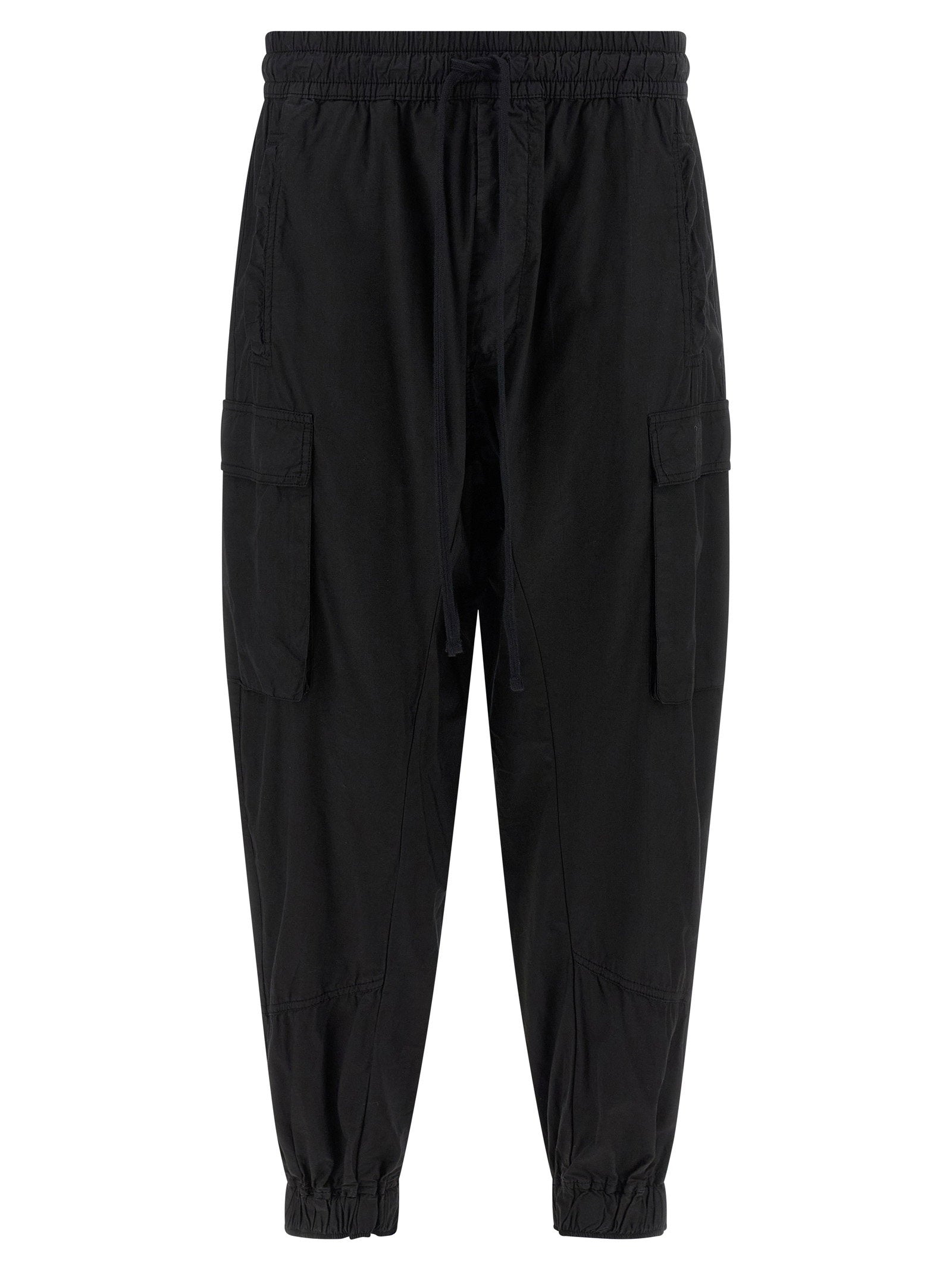 Thom Krom Wrinkled-Effect Organic Cotton Cargo Pants — Black