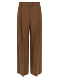 Brunello Cucinelli Virgin Wool Blend Trousers — Brown