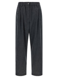 Brunello Cucinelli Mélange Wool Trousers — Charcoal