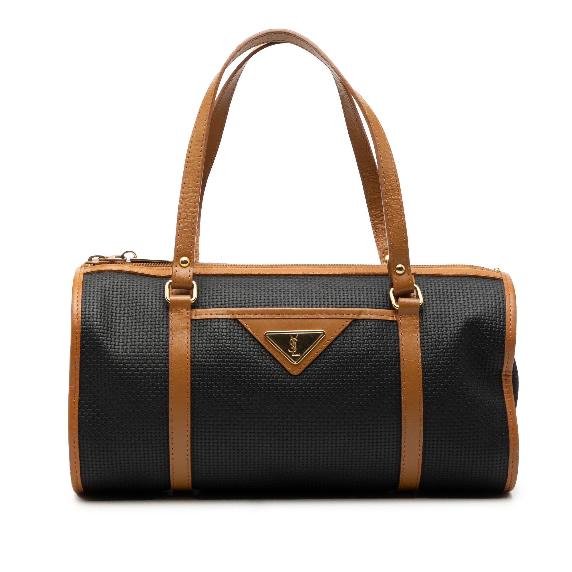 Weave Canvas Boston Bag