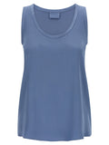 Top de tirantes de satén de seda elástico Brunello Cucinelli - Azul