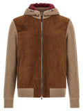 Brunello Cucinelli Suede and Cashmere Bomber Jacket — Brown