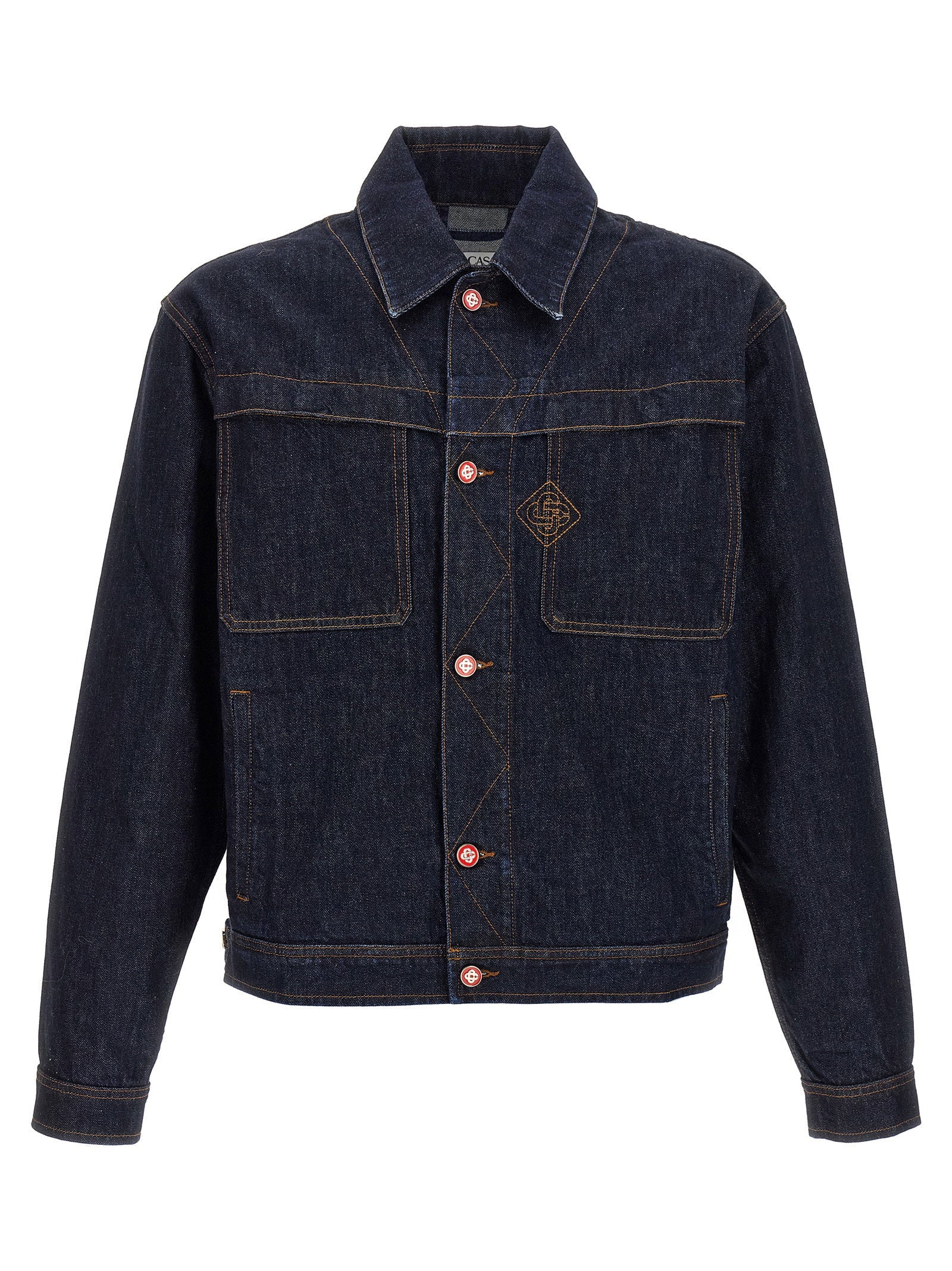 Casablanca Cotton Denim Jacket — Navy