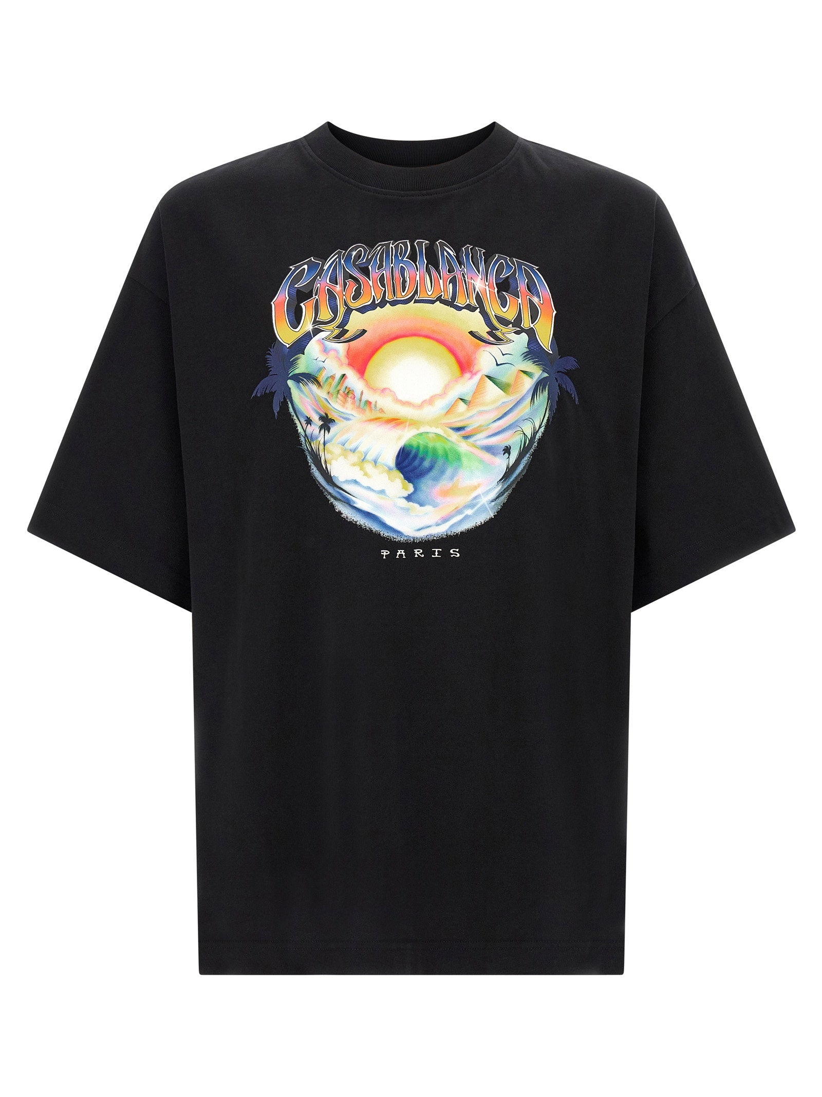 Casablanca Airspray Graphic Print T-shirt — Black