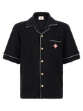 Casablanca Monogram Jacquard Terrycloth Shirt — Black