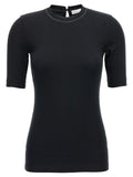 Brunello Cucinelli Monile-Embellished Ribbed T-shirt — Black