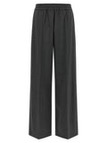 Brunello Cucinelli Cool Wool Flared Trousers — charcoal