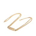 Gold Plated Strass Coco Double Chain Belt