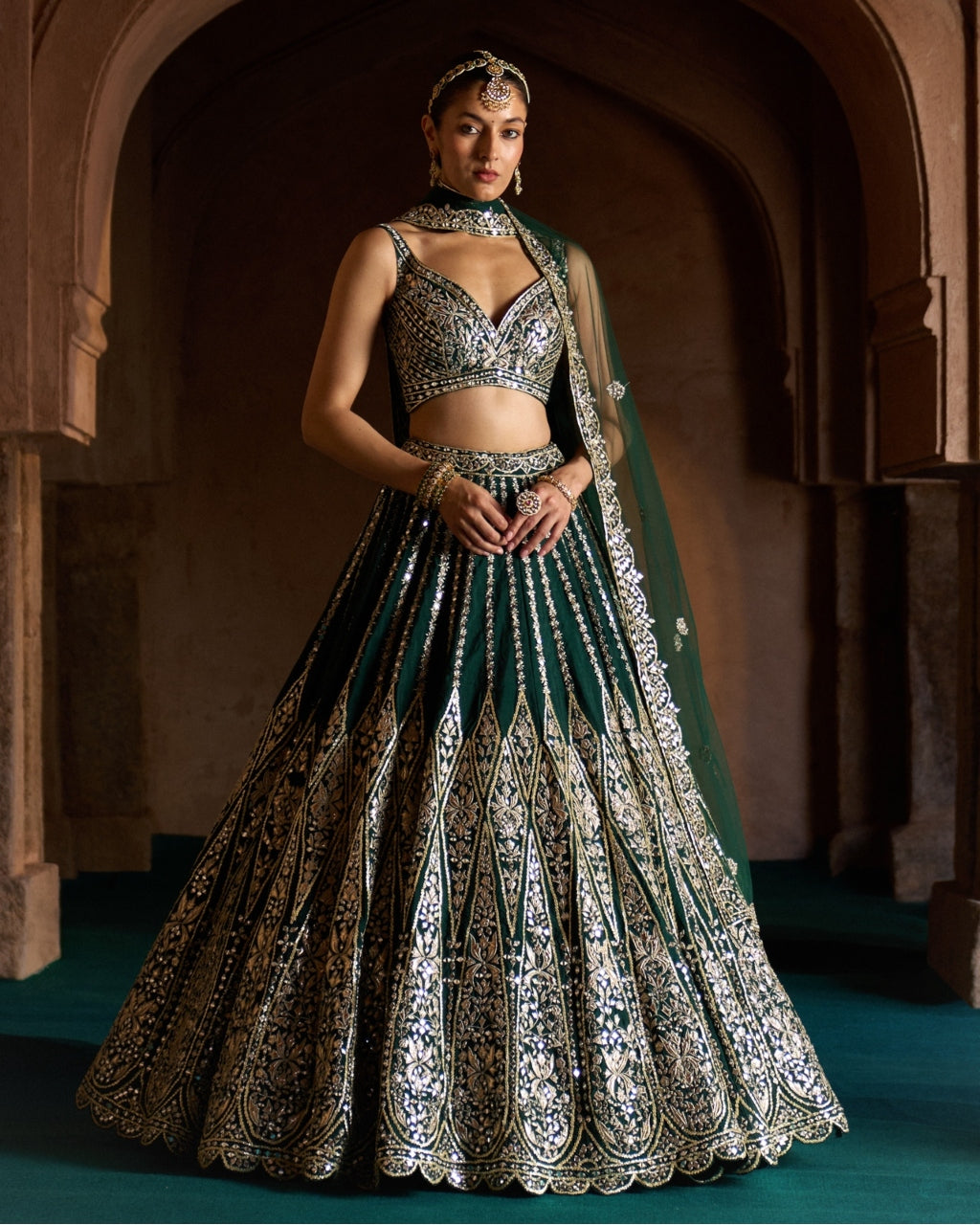 Zamurrud Lehenga Set By KYNAH, Luxury Indian Fashion & Bridal Wear