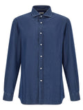 Brunello Cucinelli Indigo Denim Shirt — blue