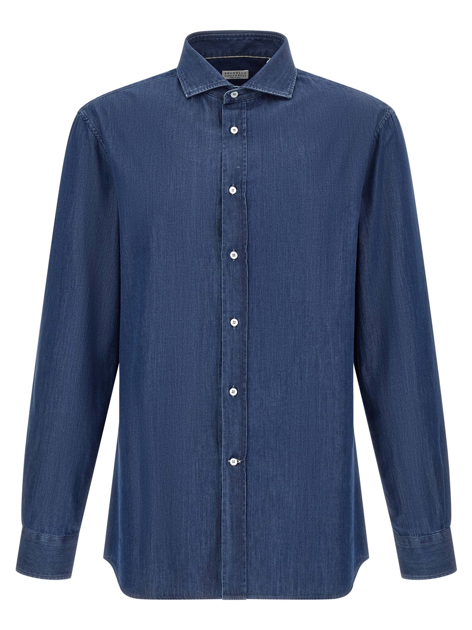 Brunello Cucinelli Indigo Denim Shirt — blue