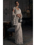 The Tarnished Silver Wild Dandelion Tissue Sari Set By KYNAH, Luxury Indian Fashion & Bridal Wear
