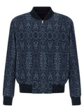 Etro Jacquard Bomber Jacket — blue