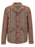 Etro Balmacaan Overshirt — Burgundy