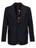 Etro Jacquard Cotton-Wool Blazer — Black