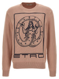 Etro Logo-Embroidered Sweater — sand