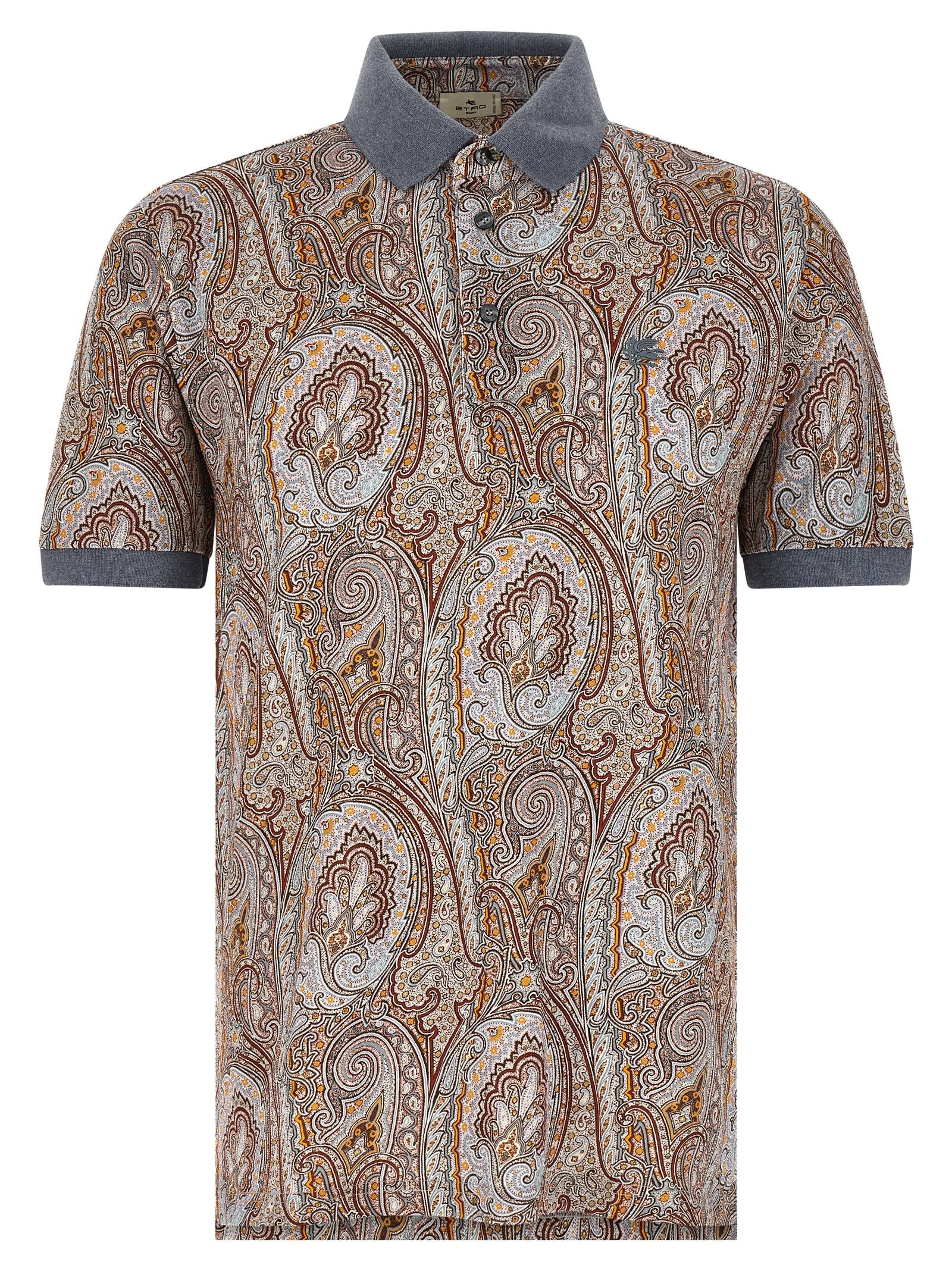 Etro Arnica Paisley Polo — Brown