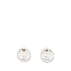 CC Brass Strass Push Back Earrings