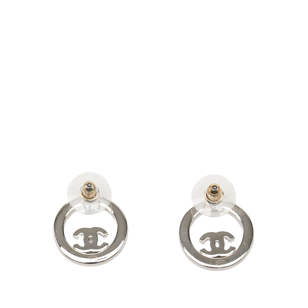 CC Brass Strass Push Back Earrings