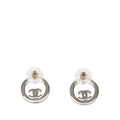 CC Brass Strass Push Back Earrings