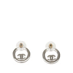 CC Brass Strass Push Back Earrings