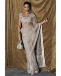 The Midnight Masai Tulle Sari By KYNAH, Luxury Indian Fashion & Bridal Wear