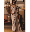 The Three Graces Silk Mukaish Sari Set By KYNAH, Luxury Indian Fashion & Bridal Wear