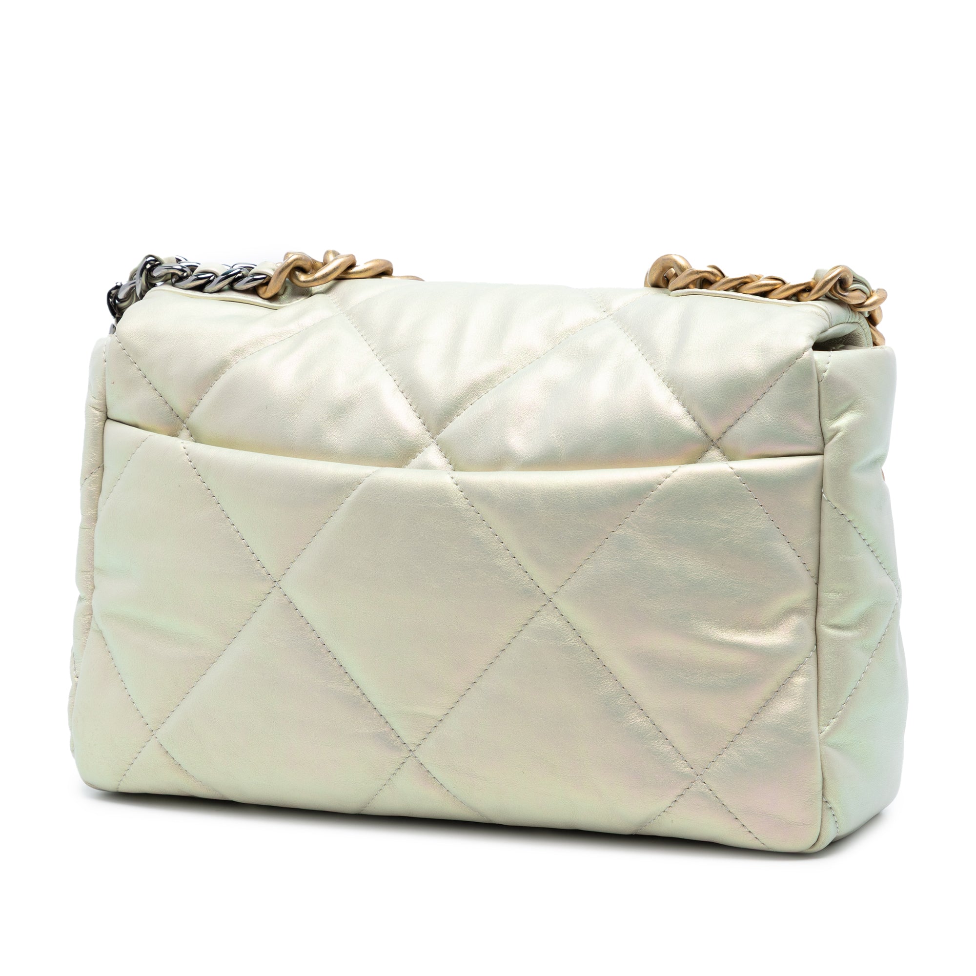 Large Iridescent Lambskin 19 Flap