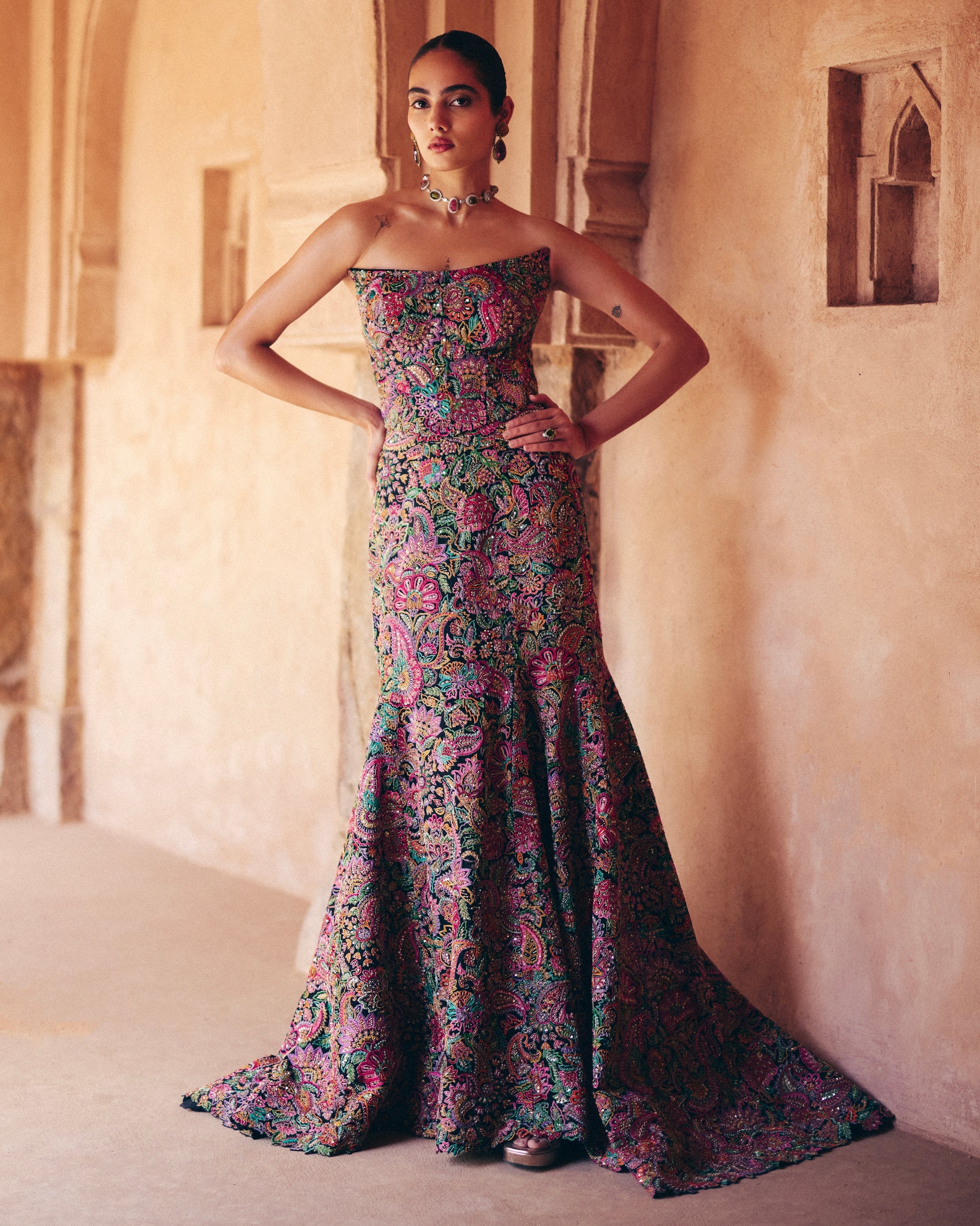 Sitara Corset Skirt Set By KYNAH, Luxury Indian Fashion & Bridal Wear