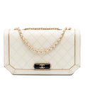 Medium Quilted Calfskin Octagon CC Clasp Flap