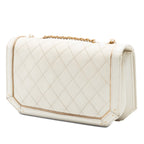 Medium Quilted Calfskin Octagon CC Clasp Flap