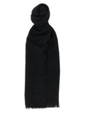 Brunello Cucinelli Diamante Cashmere-Silk Scarf — Black