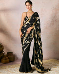 Black Potters Touch Gota Sari Set By KYNAH, Luxury Indian Fashion & Bridal Wear