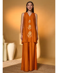 Saffron Sky Striped Kurta Set By KYNAH, Luxury Indian Fashion & Bridal Wear