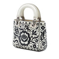 Mini Calfskin Flower Embroidered Lady Dior