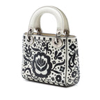 Mini Calfskin Flower Embroidered Lady Dior