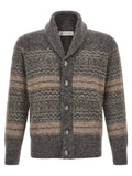 Brunello Cucinelli Nordic Cardigan — Charcoal