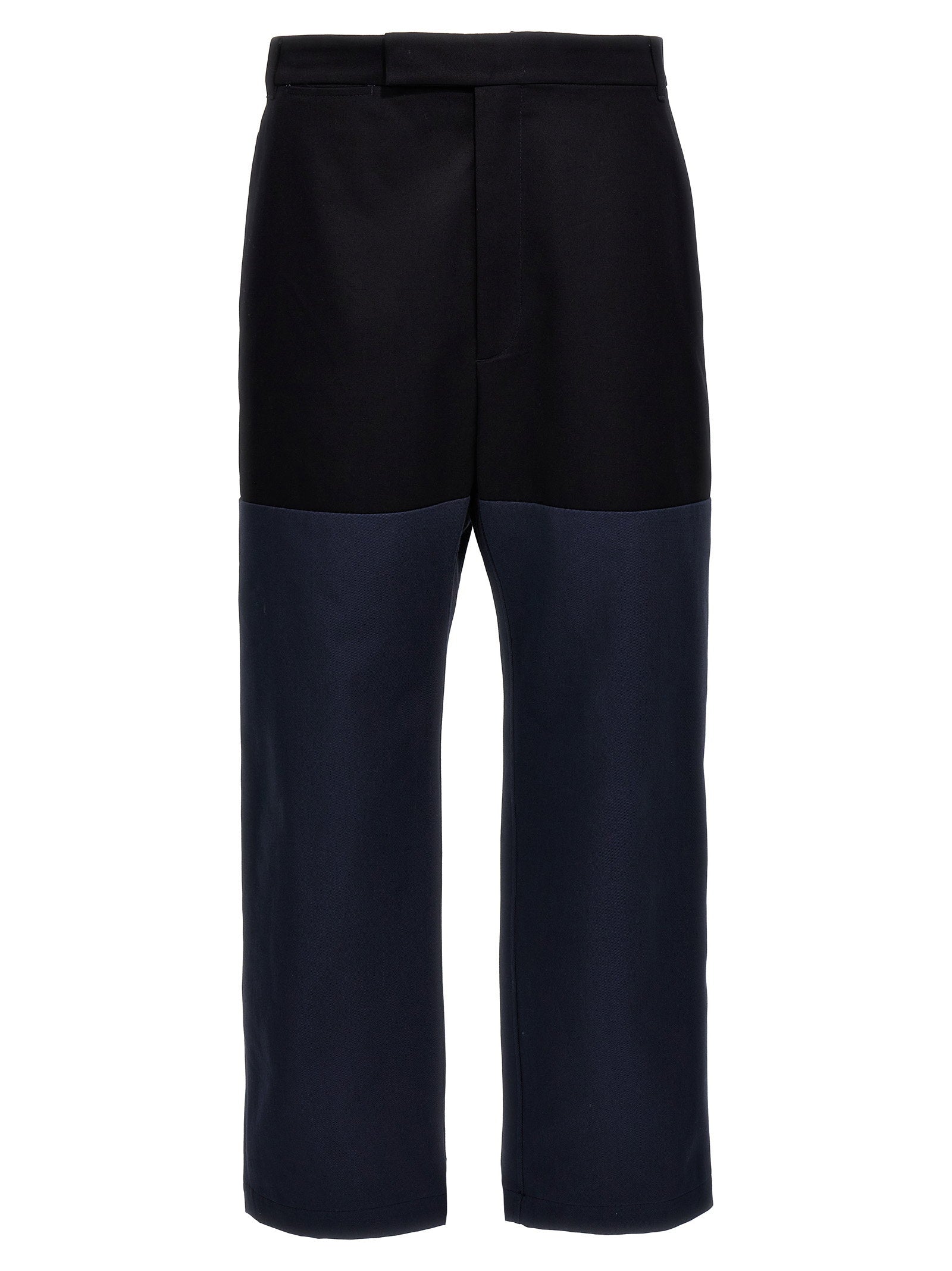 Thom Browne Unconstructed Colorblock Trousers — Black