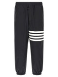 Thom Browne 4-Bar Striped Track Joggers — Black