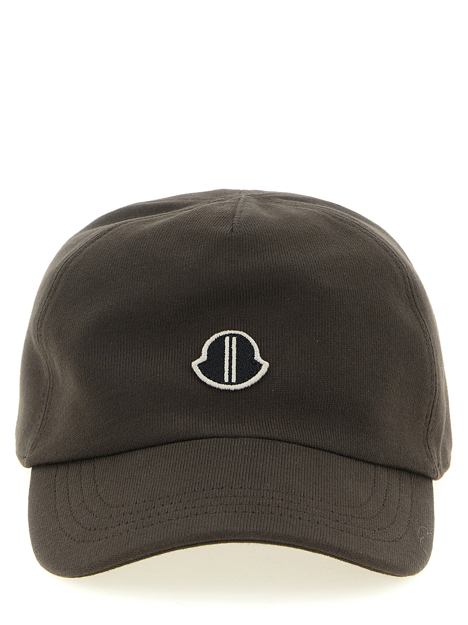 Rick Owens Logo-Embroidered Cotton Baseball Cap — Charcoal