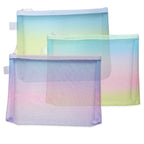 Gradient Nylon Mesh Zipper Pouch