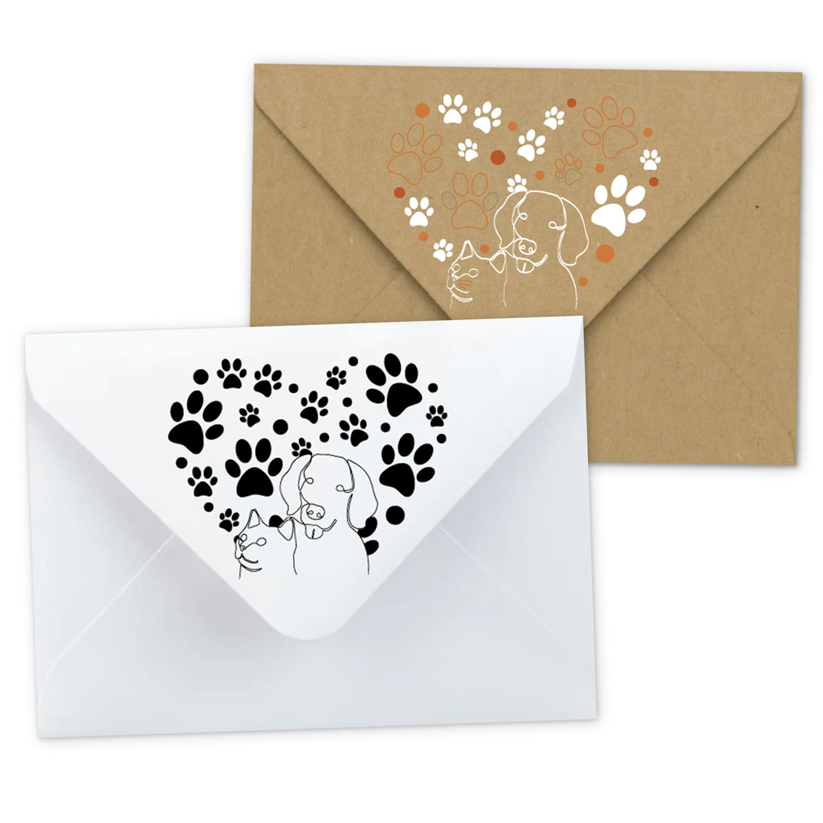 Envelope Paw Print design