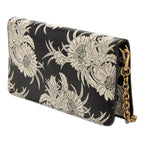 Saffiano Floral Flame Print Wallet on Chain