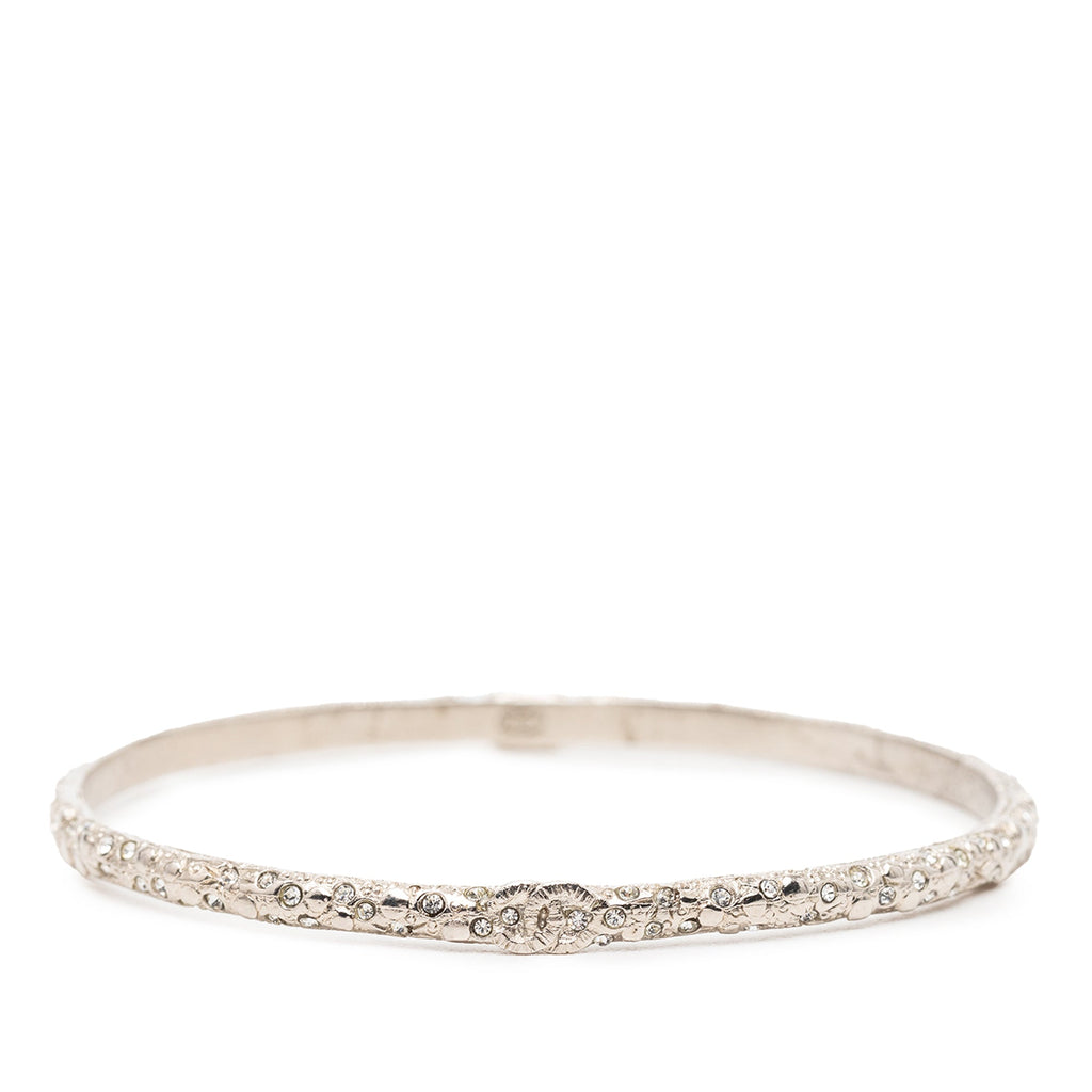 CC Silver Plated Strass Bangle