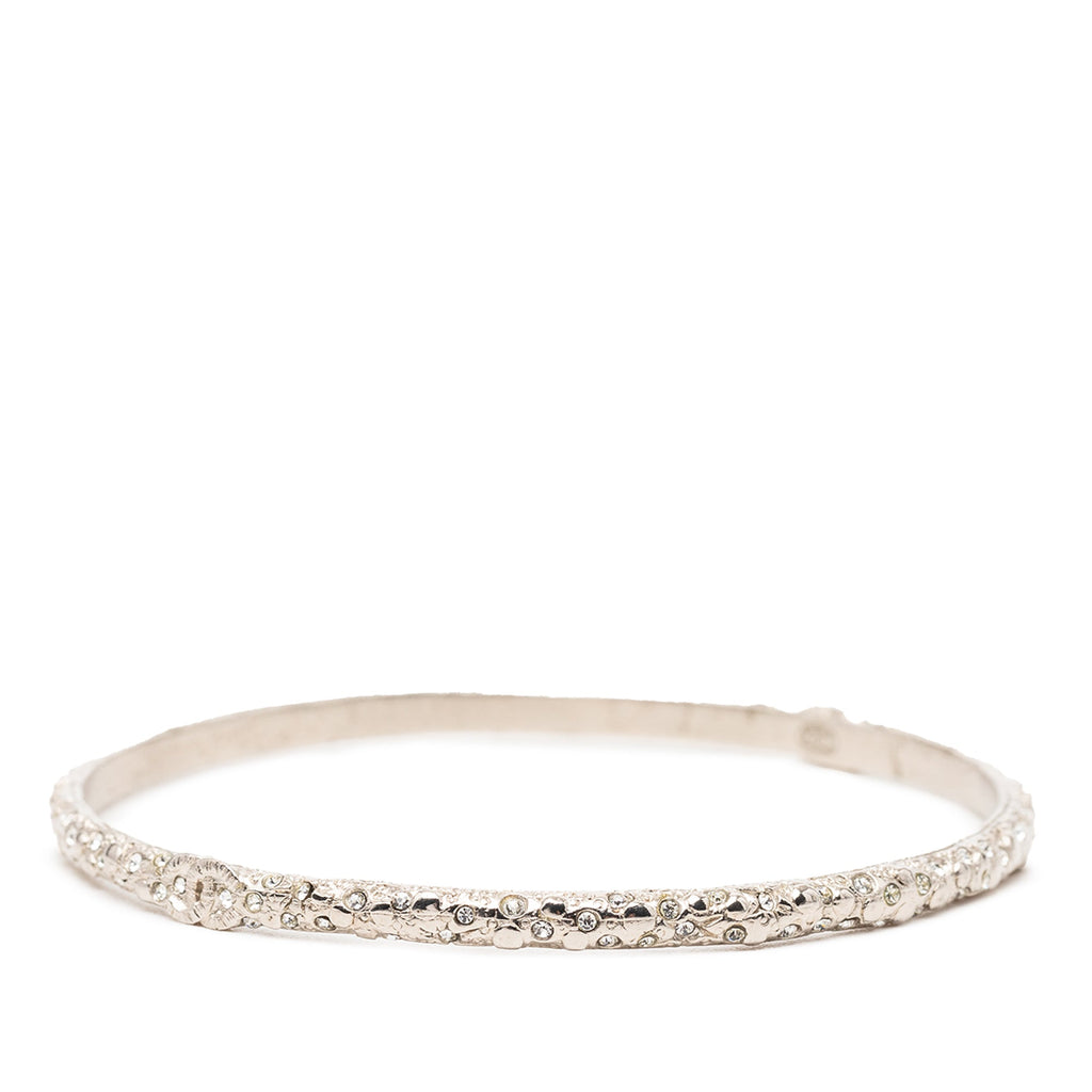CC Silver Plated Strass Bangle