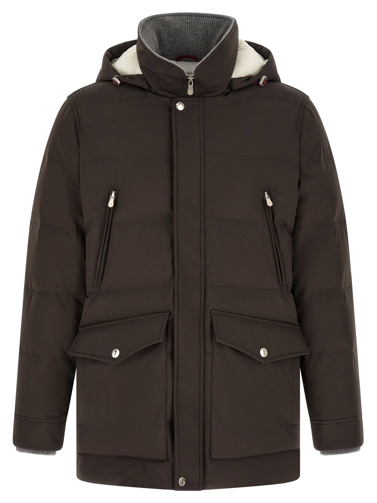Brunello Cucinelli Quilted Parka — Charcoal