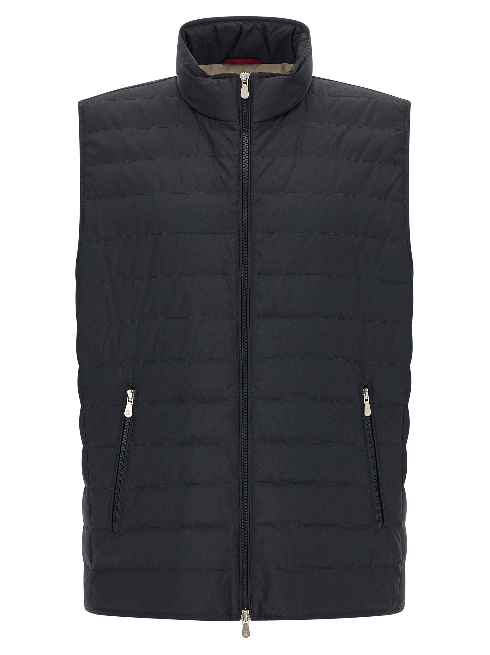 Brunello Cucinelli Quilted Goose Down Vest — Black
